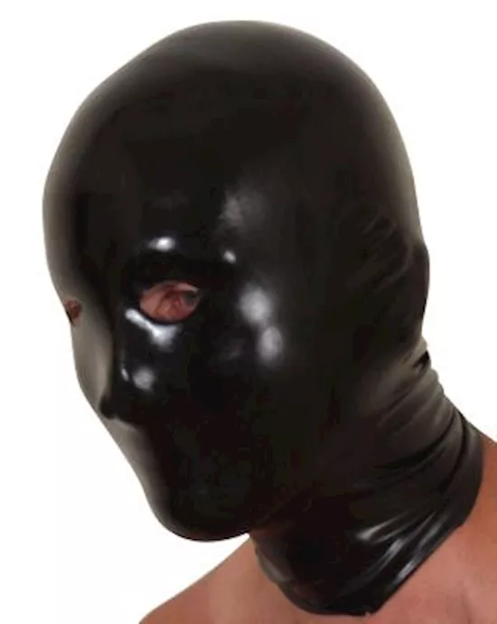 Black Hood With Eye Mouth And Nose Holes