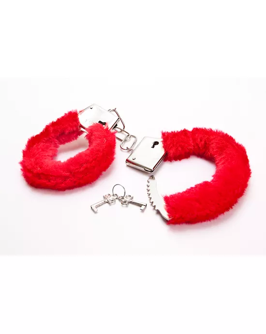 Red Fluffy Hand Cuffs