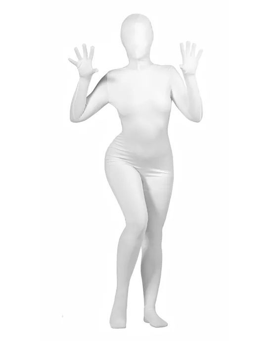 Zentai Full Body Spandex Suit- White