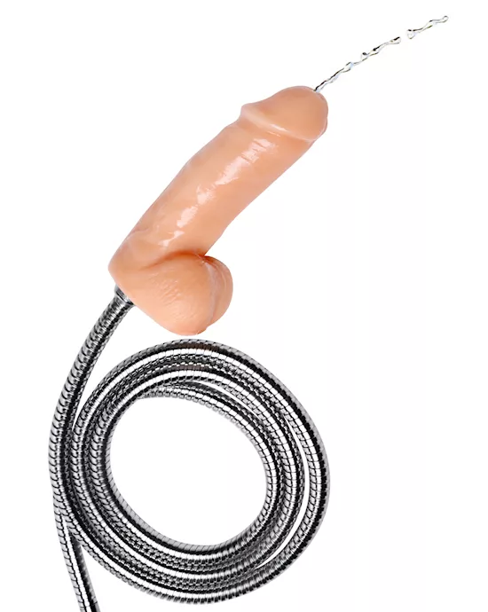 Shower Enema System with Dildo Tip Attachment