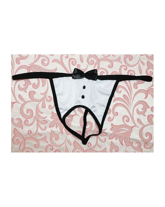 Crotchless Tuxedo G-string