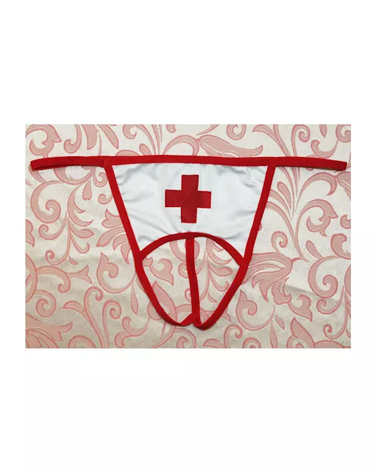 Open Crotch Nurse Thong