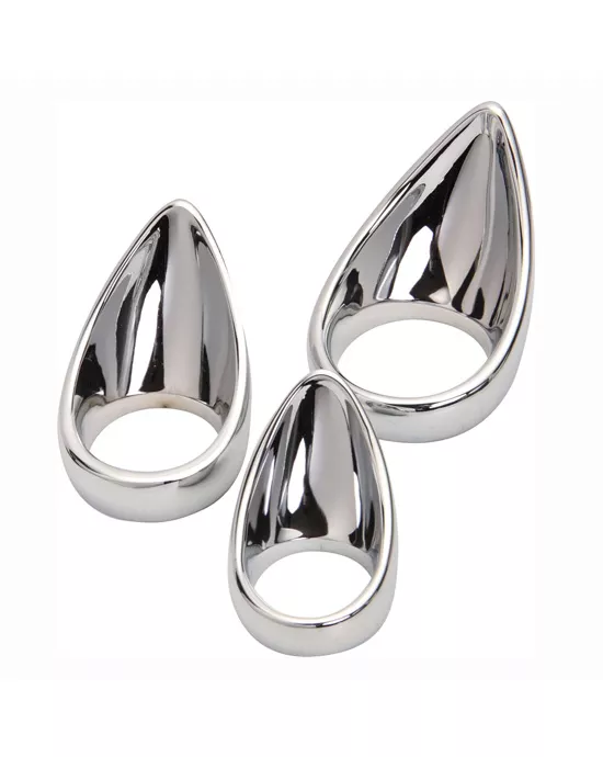 Steel Cock Ring with Taint Stimulator 15
