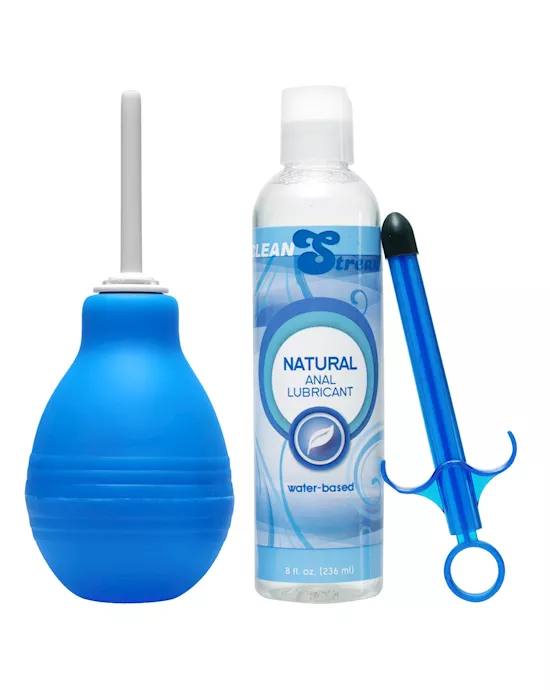 Easy Clean Enema Bulb and Lube Launcher Kit