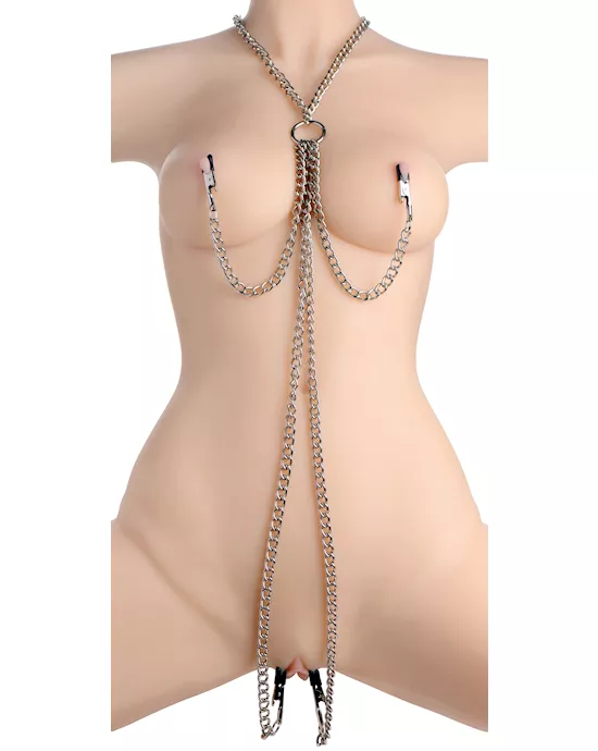 Collar Nipple and Clit Clamp Set