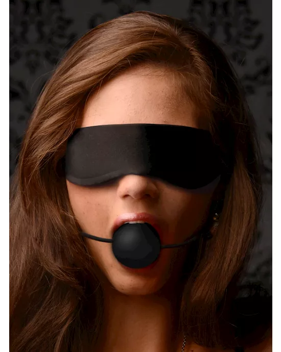 Lightweight Fleece Blindfold with Ball Gag