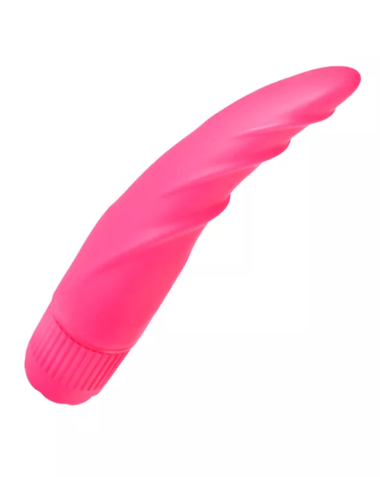 Pink Curved Silicone Tongue Vibe