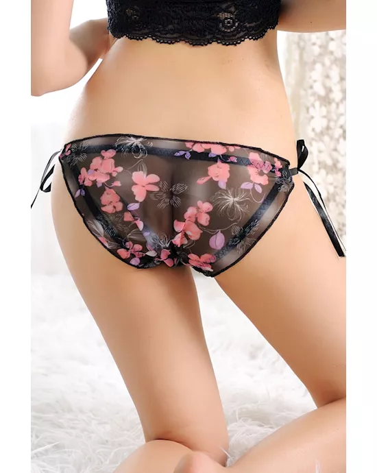 Floral Side-Tie Underwear
