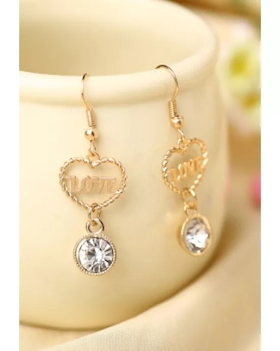 Love In Heart Darling Diamond Dangle Earrings