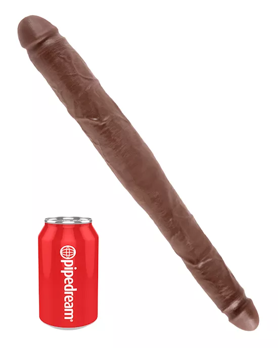 King Cock 16 Inch Tapered Double Dildo Brown