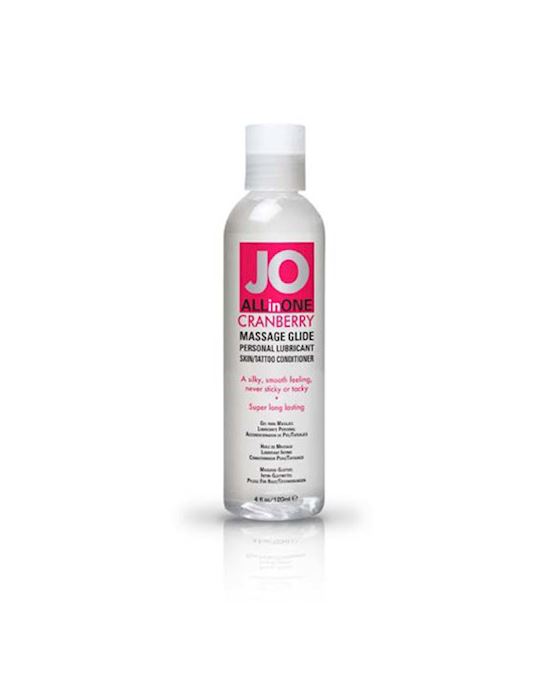 Jo Sensual Massage Glide Cranberry 4oz 118ml