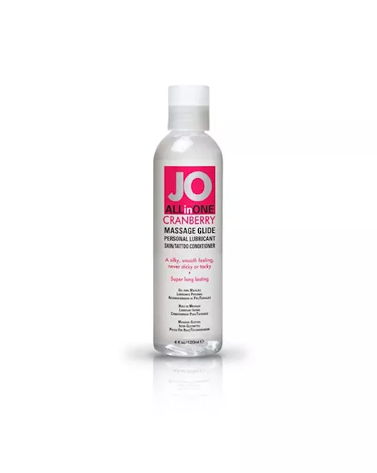 Jo Sensual Massage Glide Cranberry 4oz 118ml