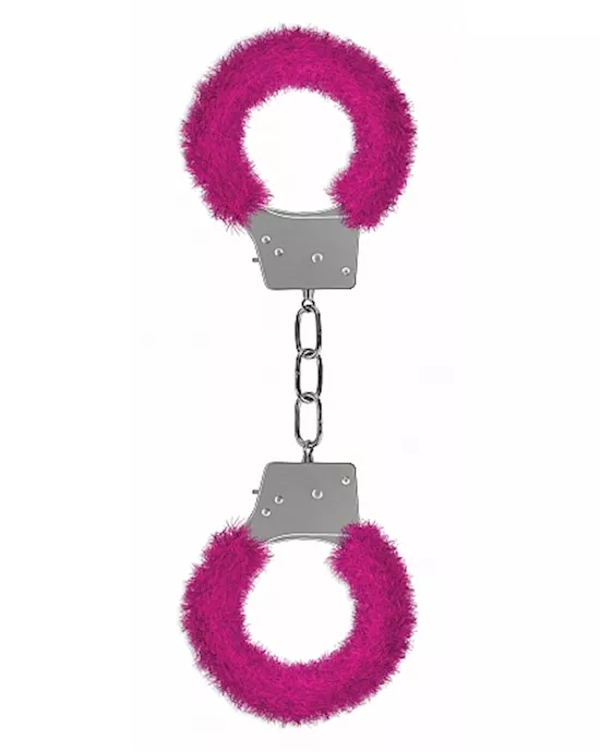 Ouch Beginners Handcuffs Furry Pink