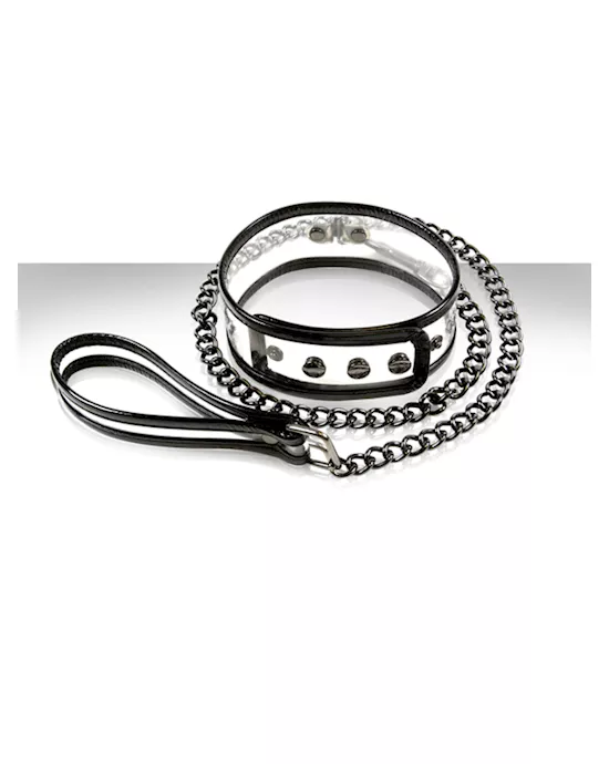 Bare Bondage Collar and Leash 18in