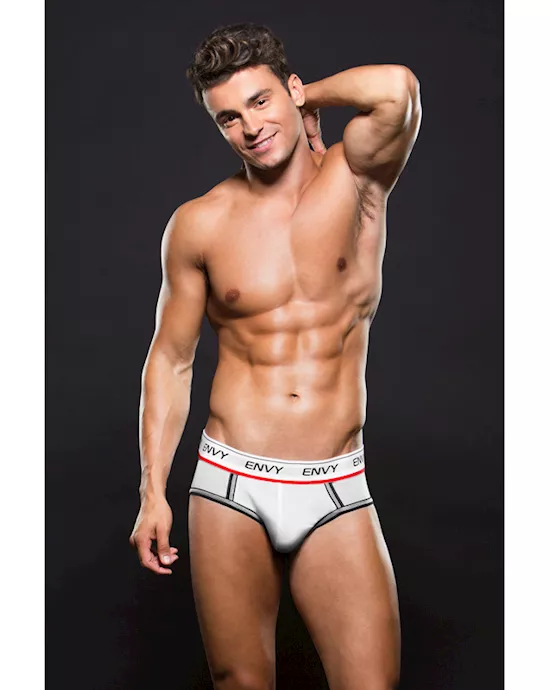 Envy Logo Elastic LowRise Mesh Brief M L