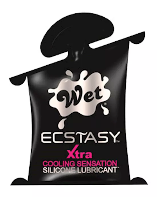 Wet Ecstasy Xtra Cooling Silicone Lubricant 10ml Pillow Pack