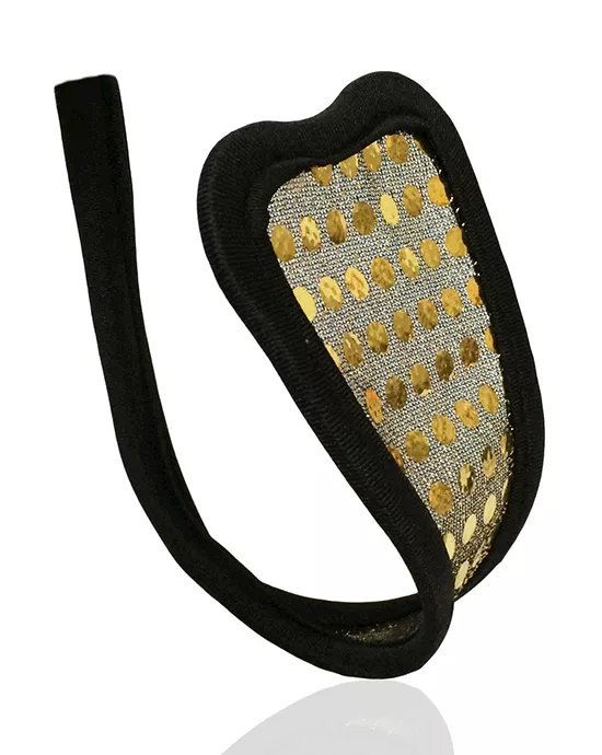 Gold Polka Dot C-String