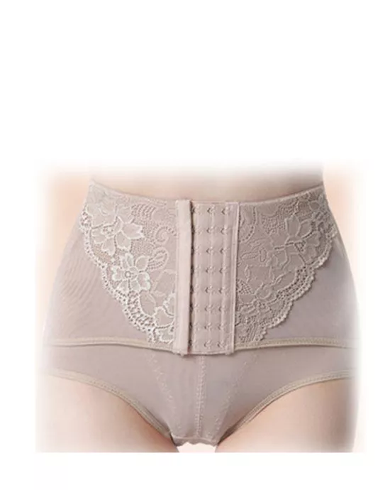 Apricot Floral Lace Splice Tummy Control Shapewear