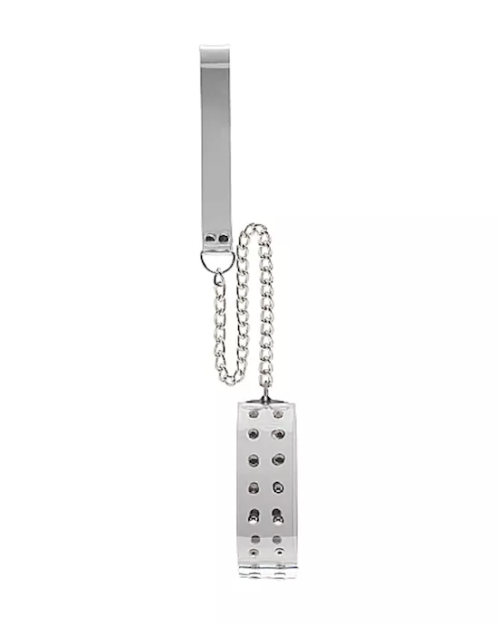 White Translucent Slave Collar with Metal Nails