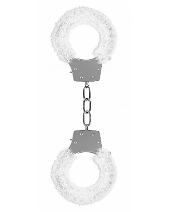 Pleasure Handcuffs Furry White