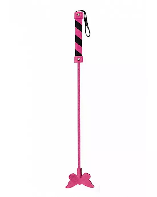Butterfly Crop Suede Pink Black