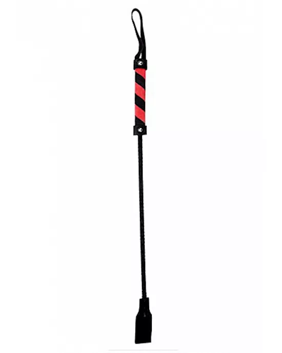 Cube Tipped Crop Suede Black Red