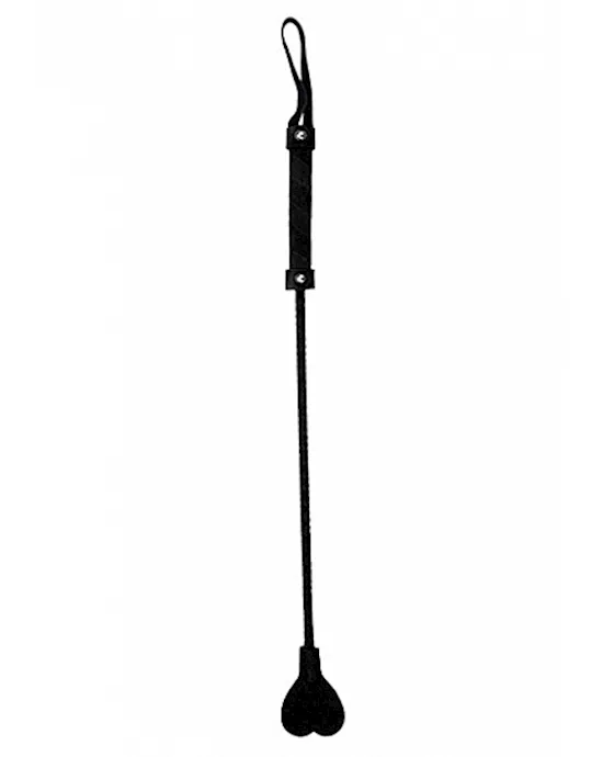 Heart Tipped Crop Suede Black
