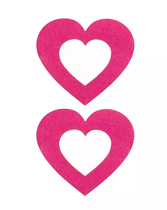 Nipple Sticker Open Hearts Pink