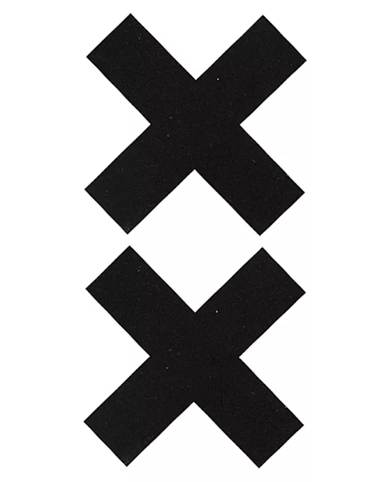 Nipple Sticker Cross Black