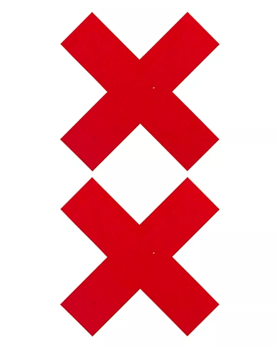 Nipple Sticker Cross Red