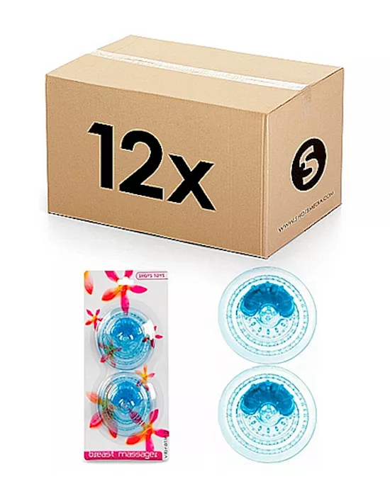 Vibrating Breast Massager Blue 12pcs In One Box