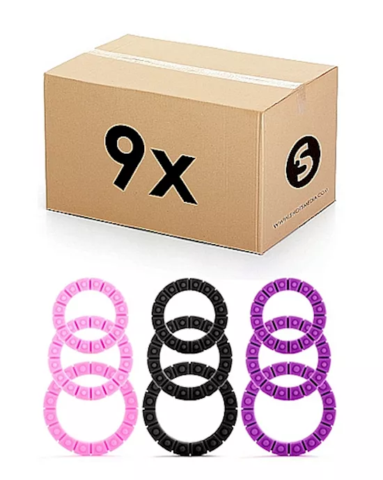 Love Wheel Cockring 9pcs In One Pack