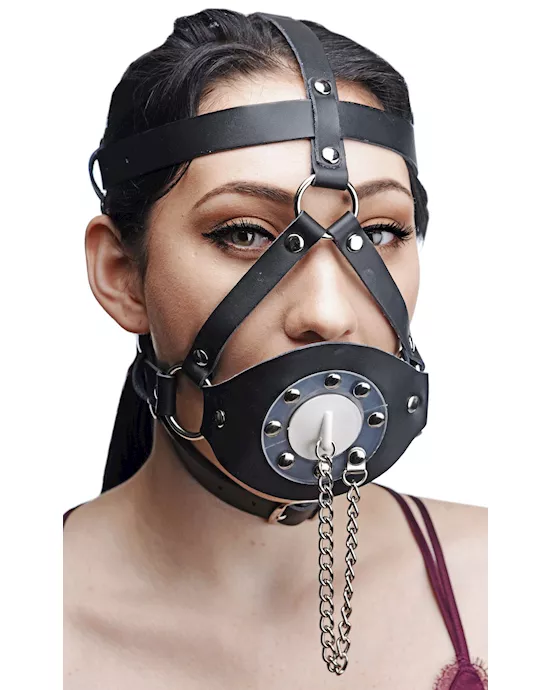 Plug Your Hole Open Mouth Head Harness