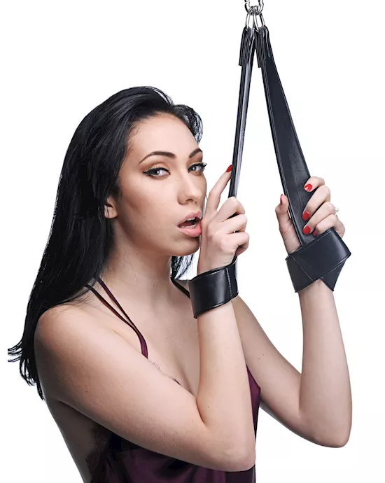 Adustable Black Suspension Straps with Snap Hook