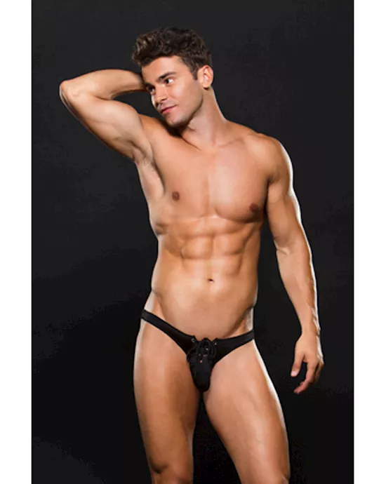 Envy Microfibe LowRise LaceUp Thong S M