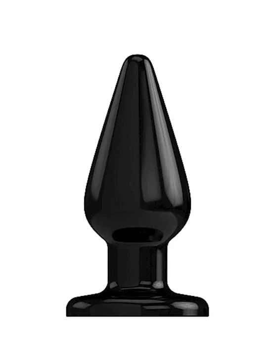 Bottom Line Buttplug Rubber Black 6 in Model 2