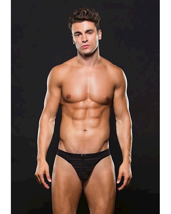 Microfiber Thong S M Stripe