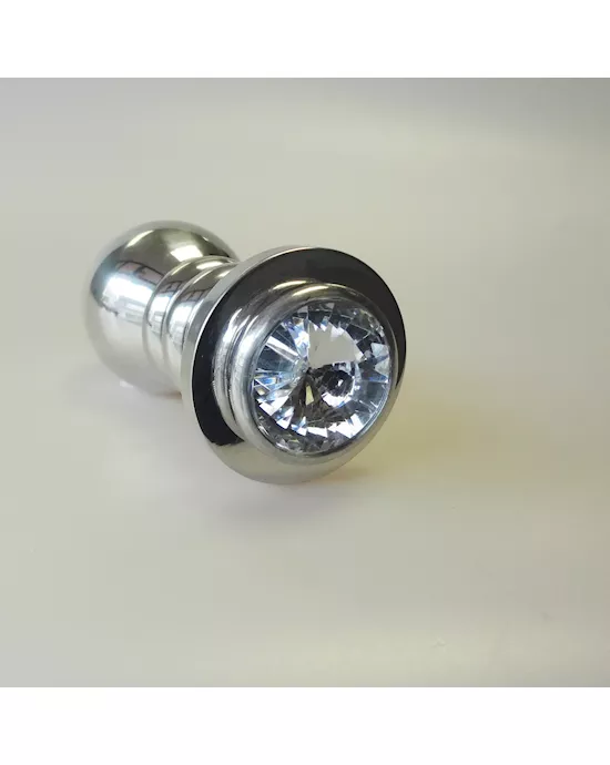 Jewelled  Ribbed Butt Plug