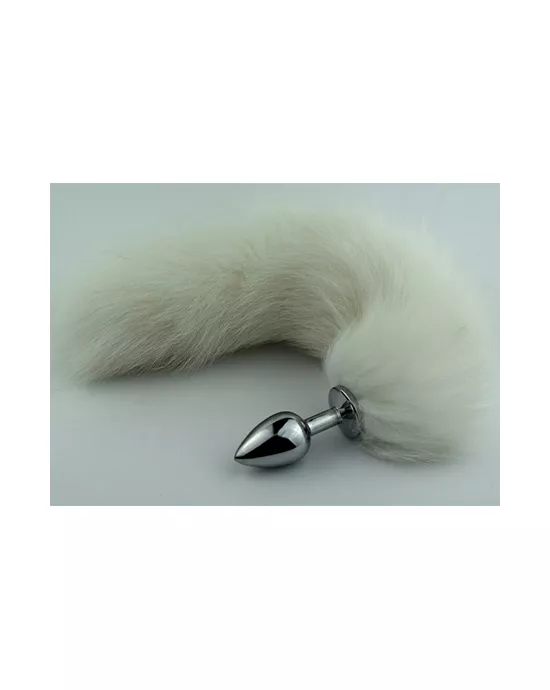 Chrome Butt Plug With Tail