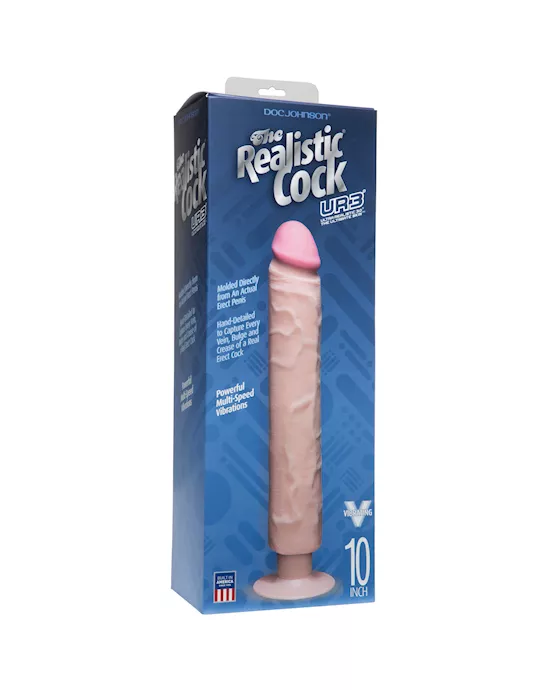 The Realistic Cock UR3 Vibrating 10 Inch without balls