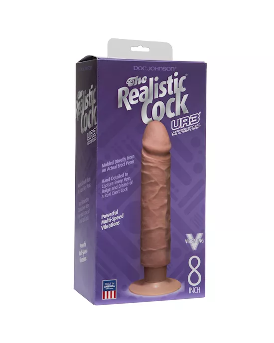The Realistic Cock UR3 Vibrating 8 Inch without balls