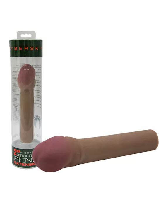 CyberSkin 2 inch Xtra Thick Vibrating Transformer Penis Extension