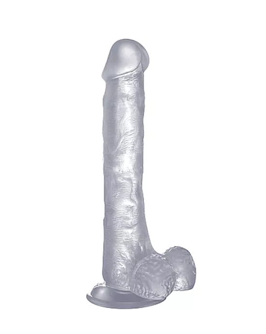 Realistic Cock 10 Inch With Scrotum Transparent