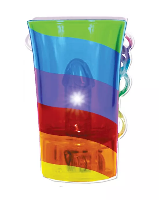 Light Up Rainbow Pecker Shot Glass