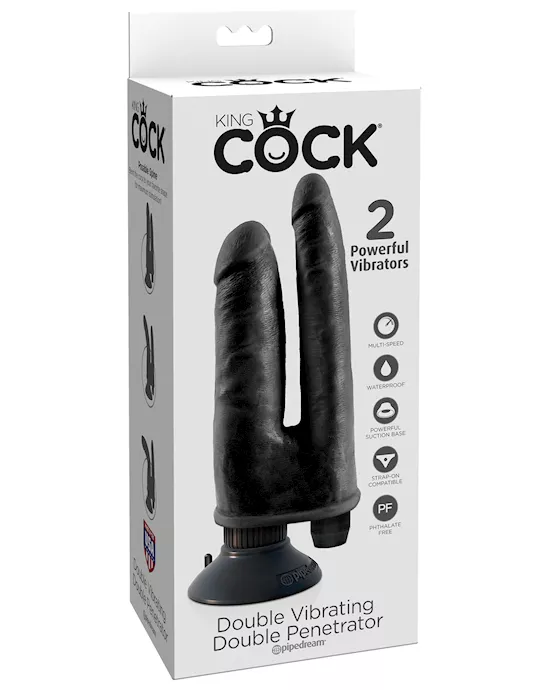 King Cock Double Vibrating Double Penetrator