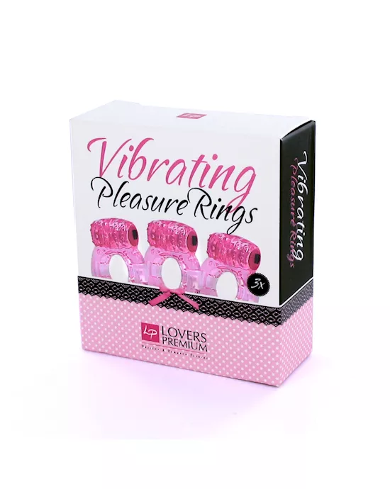 LoversPremium Pleasure Rings Pink 3 pcs