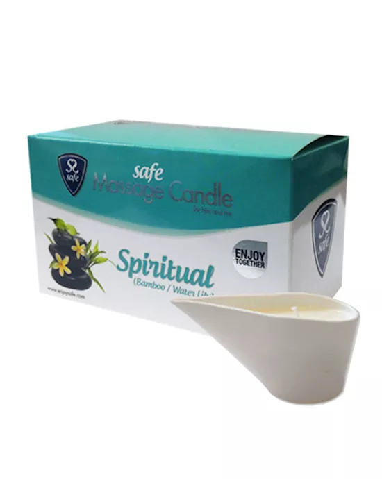 Safe Massage Candle Spiritual Bamboo & Waterlily
