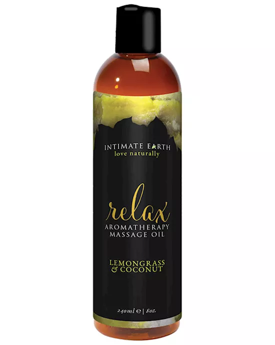 Intimate Earth Relax Aromatherapy Massage Oil - Lemongrass and Coconut