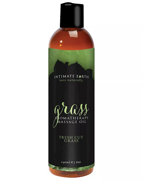 Intimate Earth Grass Aromatherapy Massage Oil - Fresh Cut Grass