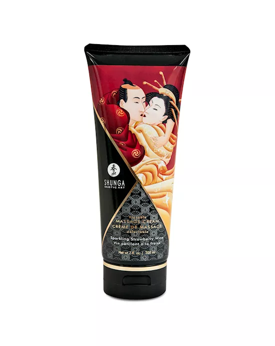 Shunga Massage Cream Strawberry 200 ml